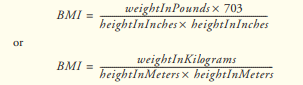 The formulas for calculating the BMI are Create a BMI calculator app that allows users to enter...-1