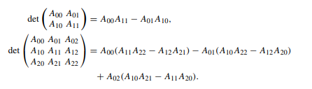 The determinant of a square matrix may be defined recursively: see Sect.A.1.3. Write a recursive...