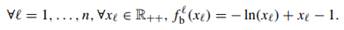 Consider the modified logarithmic barrier function fb: Rn ++ ? R for the constraints x = 0 defined...-3