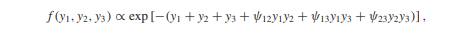 Sample from the auto-exponential model of Besag (1974) which is defined for positive (y 1 , y 2 , y...