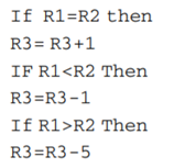 Write a program to convert the following HLL to assembly language. Write a subroutine to calculate...-1