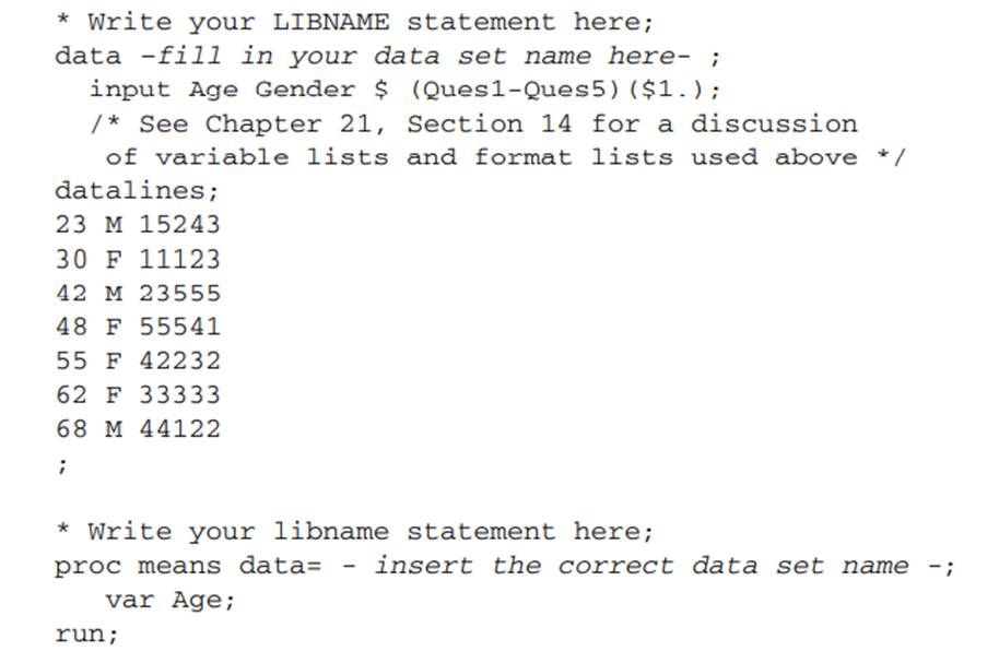 Run this program to create a permanent SAS data set called Survey2007. Close your SAS session, open...