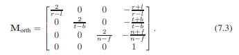 Derive the third row of Equation (7.3) from the constraint that z is preserved for points on the...