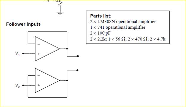 Add unity gain voltage followers to each input and measure the difference gain and CMRR of the...-2