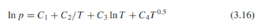 Table 2.9 of Perry and Green (2008) gives the vapor pressure of inorganic liquids. Use data for...