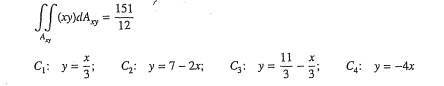 Show that the following integral over a four-sided region bounded by the curves shown in Figure 6.48...-1