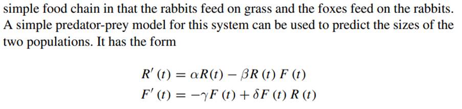 Solve the same predator-prey equations as in Example 8 over longer time spans [0, 10] and [0, 20]...-2