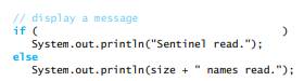 Suppose that you want to read an integer size, define an array names that has size locations, and...-2