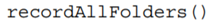 Write a function that opens a file named allfolders.txt for writing. Use your knowledge of the os...