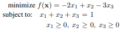 Sketch the central path of the LP problem