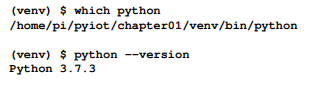 Next, execute which python (without the 3) in your Terminal, and notice that the location of the...