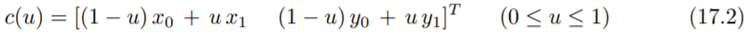 Write an equation analogous to (17.2) if the ambient space is . Run deCasteljau3.cpp, which shows an...-2