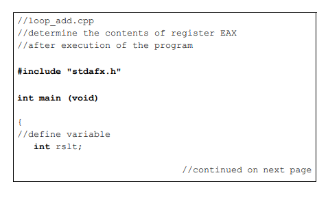 Given the program shown below, determine the contents of register EAX after the program has finished...