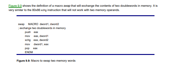 Write a definition of a macro add3 that has three doubleword integer parameters and puts the sum of...