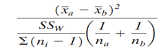 The Scheffé Test If the null hypothesis is rejected in a one-way ANOVA test of three or more means,...-6