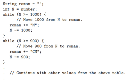 A Roman numeral represents an integer using letters. Examples are XVII to represent 17, MCMLIII for...-4