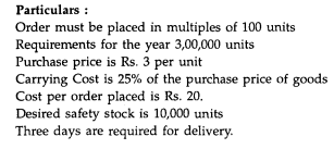 From the given particulars of X & Co. Ltd. calculate: (i) EOQ, (ii) How many orders should the...