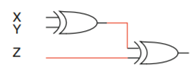 Find the output function of the following logic circuit: Draw a logic circuit and show the truth...-1