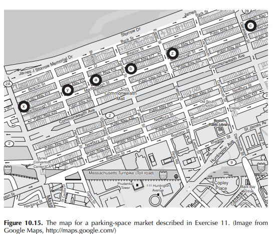 Figure 10.15 shows a map of part of the Back Bay section of Boston. Suppose that the dark circles...-1