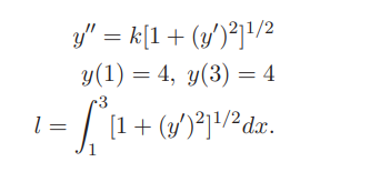 Suppose a chain hangs between two points, (a, a) and (b, ß) (see Figure 13.4). The curve describing...-4