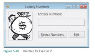 Create an application, using the following names for the solution and project, respectively: Lottery...