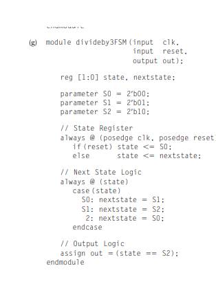 Rewrite the syncbad module from HDL Example 4.30. Use nonblocking assignments, but change the code...-5