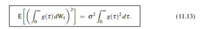 Consider the process where Wt is a Wiener process independent of V, and V has zero mean and variance...-6