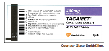 The patient is to receive 400 mg cimetidine (Tagamet) orally. Available for use is the cimetidine...