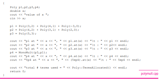 Implement multiplication of polynomials. For example, You should use the function MonoMult from...-3