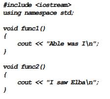 Is the following a function header or a function call? What will the output of the following program...-2