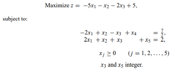 Graph the following integer program: Apply the branch-and-bound procedure, graphically solving each...-4