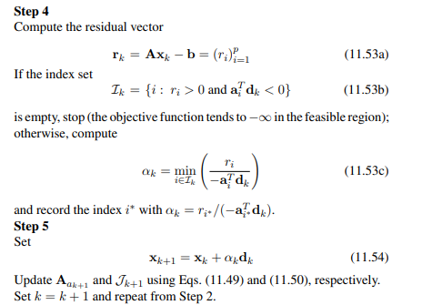 Applying Algorithm 11.1, solve the LP problem-3