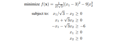 Classify the constrained problem (see [5]):