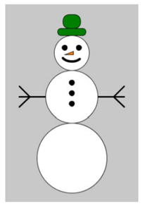 Draw a toy car using Processing code. Example Draw a snowman using Processing code. Example-2