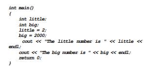 List all the variables and constants that When the above program is run, what will display on the...-1