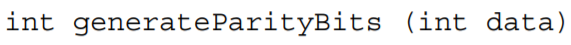 Using the programming language of your choice, implement the parity generating function of the...-2