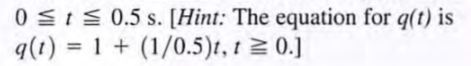 The charge entering an element is shown in Fig. P1.9. Find the current in the element in the time...-1