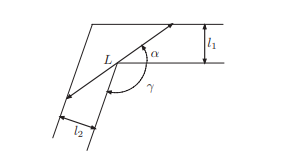 A corridor has the form indicated in Figure. The maximum length L of a rod that can pass from one...-1