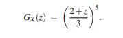 Find var(X) if X has probability generating function Evaluate GX (z) for the cases X ~ geometric0(p)...