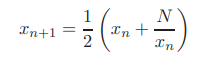 An ancient technique for extracting the square root of an integer N > 1 going back to the...-1