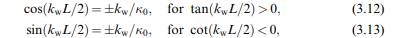 Impose the boundary conditions for continuity of the wave function and continuity of the derivative...