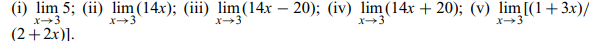 Find the limits, if they exist, of the following functions: Find the limits , if they exist , of the...-1