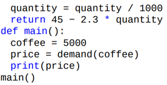 In economics, a demand function gives the price a consumer is willing to pay for an item, given that...-3