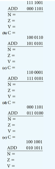 Perform the following additions, assuming seven-bit two’s complement binary representation. Show the...-2