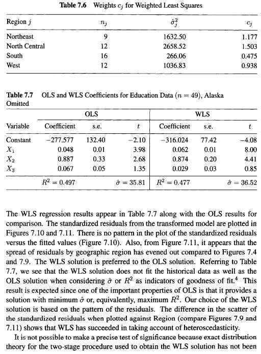 Using the Education Expenditure Data in Table 7.2, fit a linear regression model relating Y to the...-9