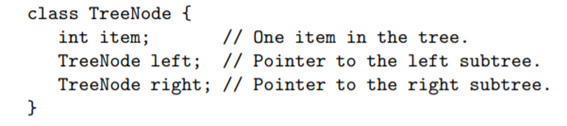 Suppose that a binary tree of integers is formed from objects belonging to the class Write a...