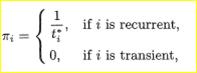 Balance equations and mean recurrence times. Consider a Markov chain with a single recurrent class,...-2