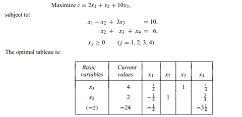 [Excel spreadsheet available at http://web.mit.edu/15.053/www/Exer3.11.xls] Consider the linear...