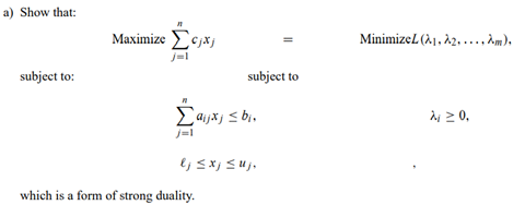 Consider the bounded-variable linear program and the corresponding Lagrangian maximization problem...