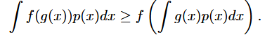 A convex function f(x) satisfies f(?a+ (1 -?)b) =?f(a) + (1 -?)f(b).Jensen’s inequality states that,...